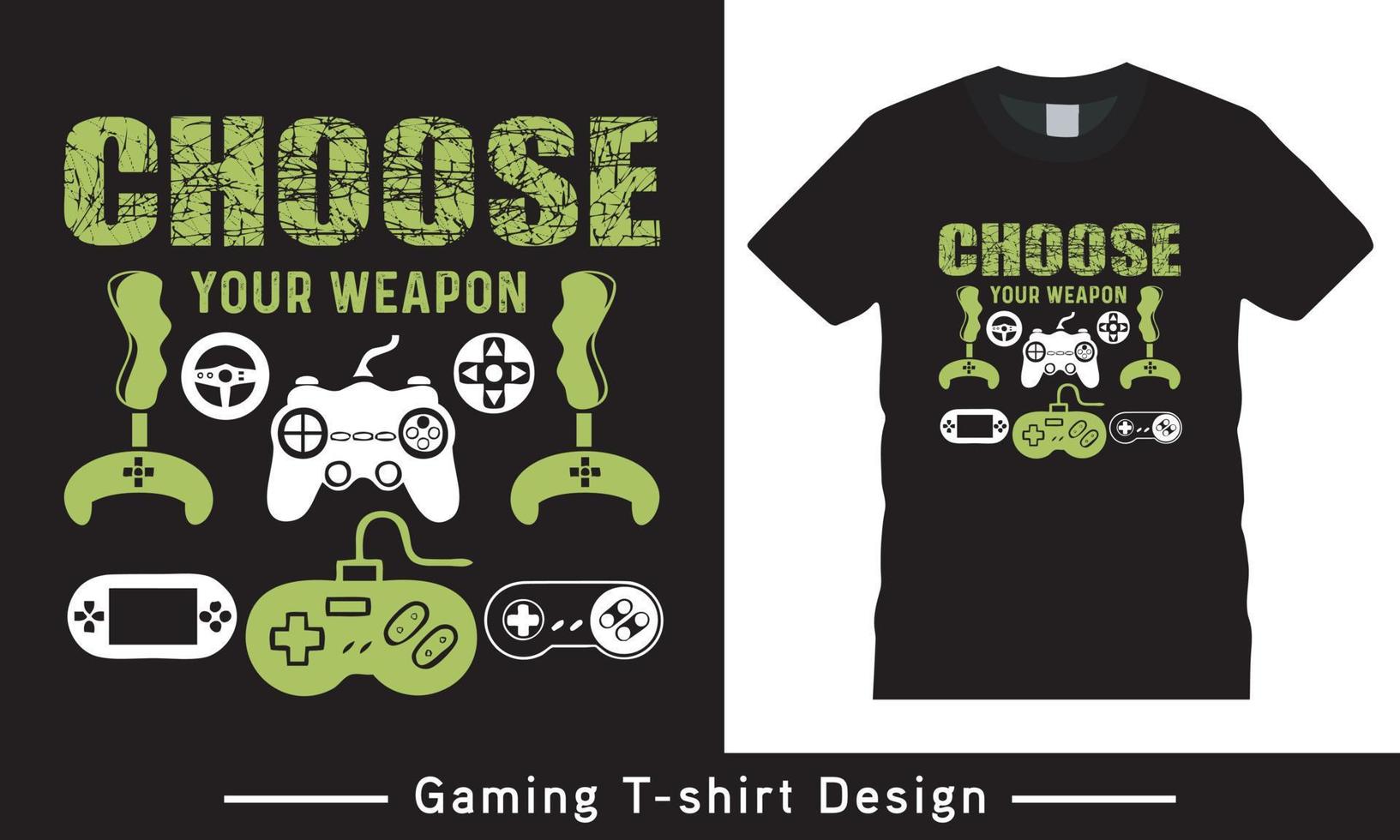 gaming t overhemd ontwerp. typografie vector t overhemd ontwerp sjabloon.