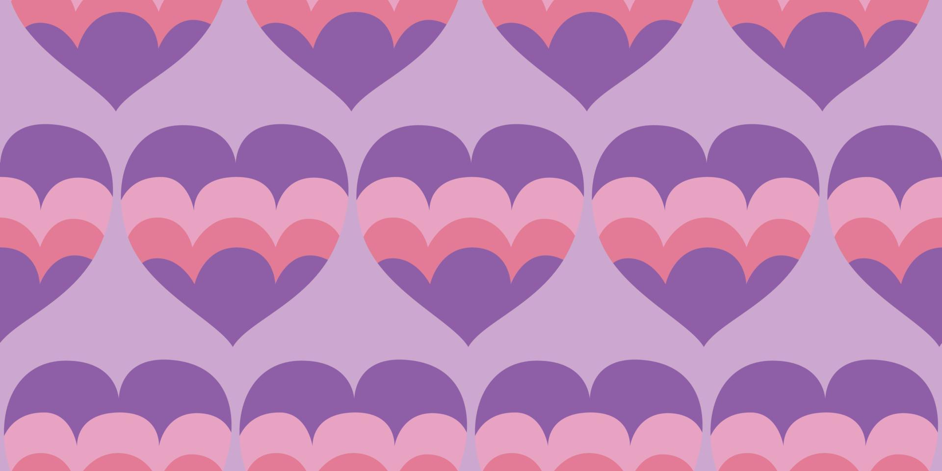 mooi patroon hart. meetkundig schattig stijl hart vector, zoet romance patroon hand- getrokken schattig voor decoreren de bruiloft kaart voor Valentijnsdag dag, tatoeëren, logo en liefde concept. Purper kleur. vector