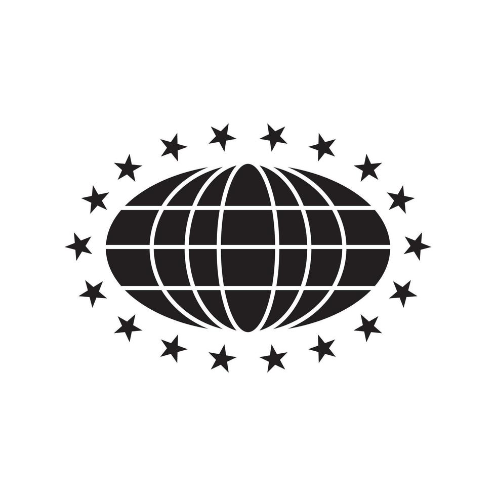 universum wereldbol icoon vector illustratie geïsoleerd Aan wit achtergrond.