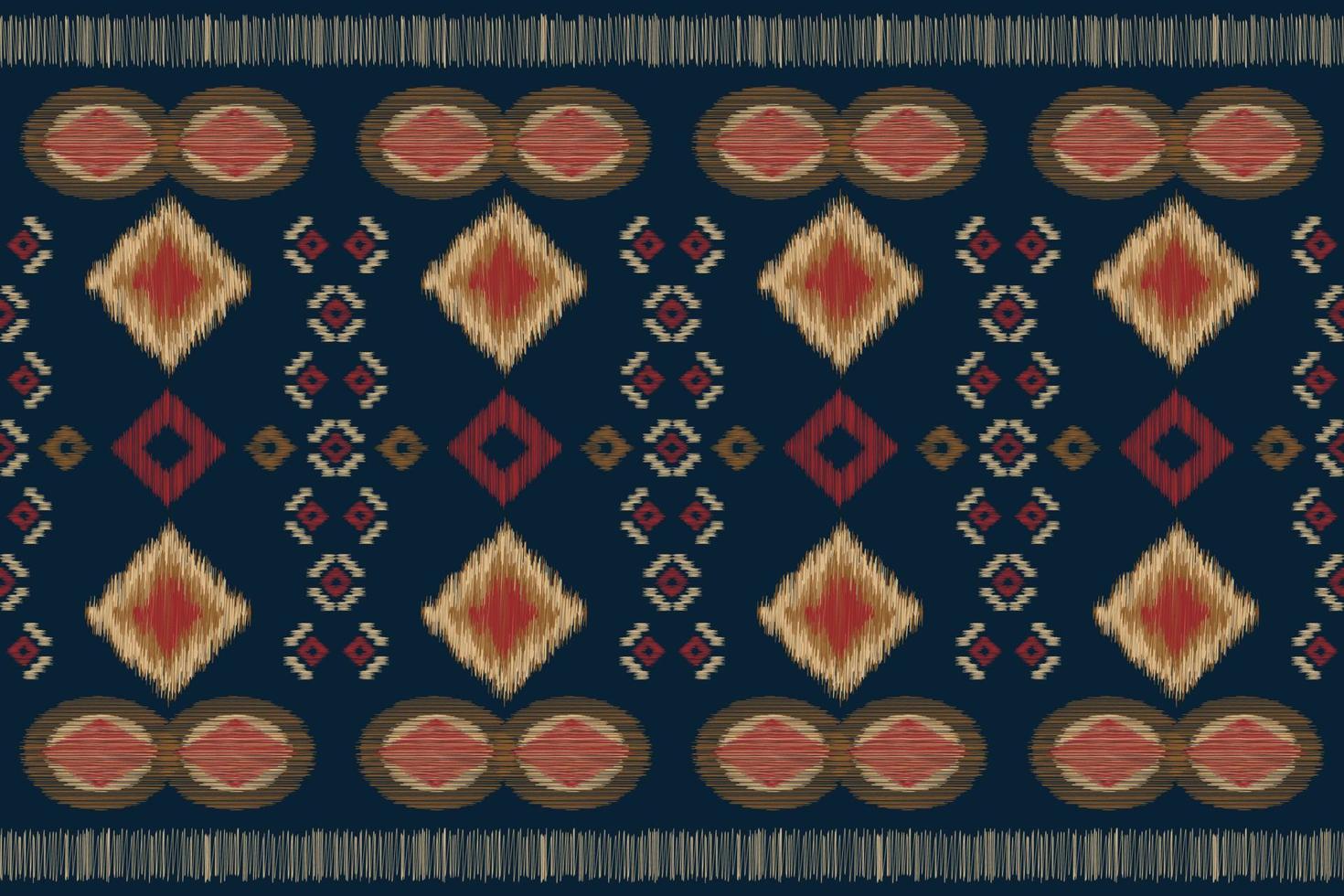 etnisch ikat kleding stof patroon meetkundig stijl.afrikaans ikat borduurwerk etnisch oosters patroon wit bruin room achtergrond. abstract,vector,illustratie. voor textuur,kleding,verpakking,decoratie,tapijt. vector