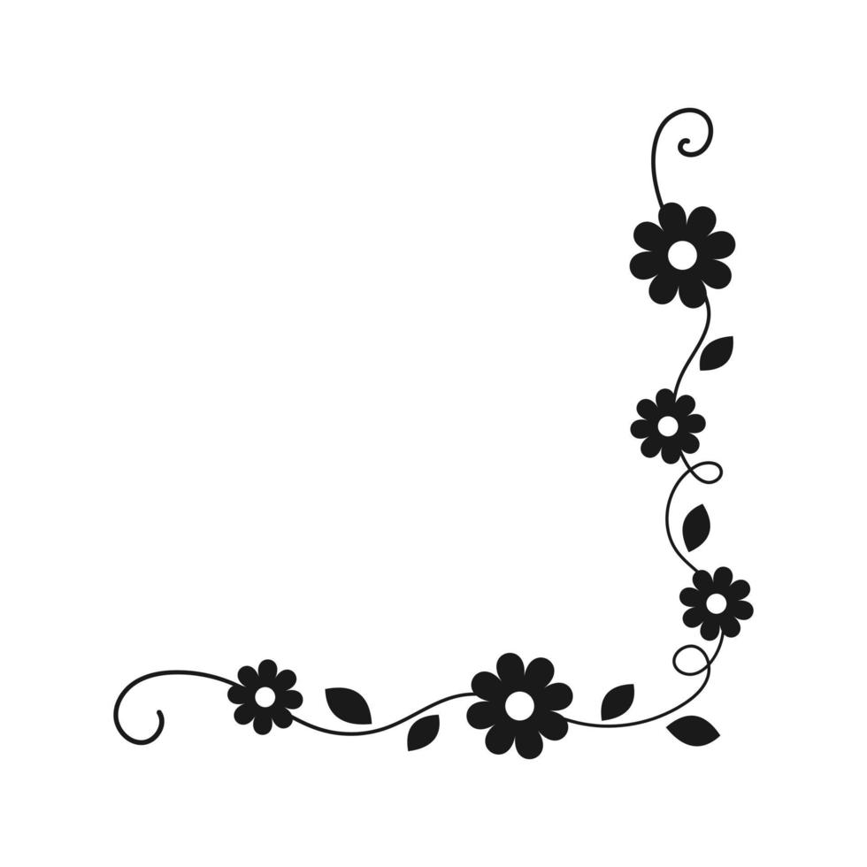 voorjaar bloemen hoek grenzen. bloem bladzijde decoratie tekening vector illustratie.