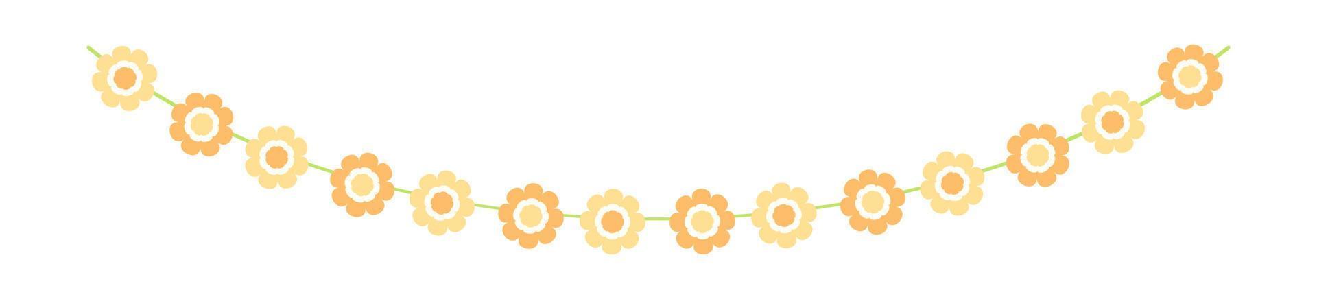 schattig voorjaar bloemen slinger illustratie. bloem Gorzen voor lente ontwerpen. vector