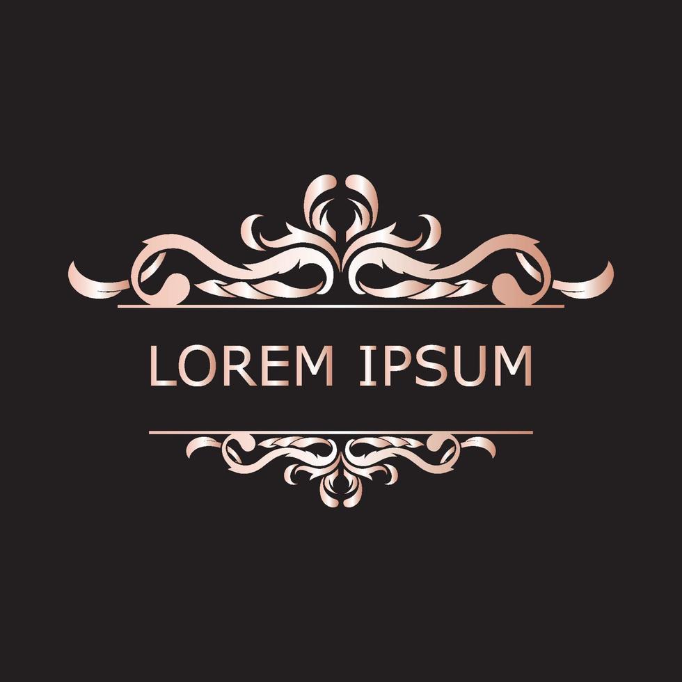 luxe logo sjabloon bloeit elegant ornament mode vector illustratie