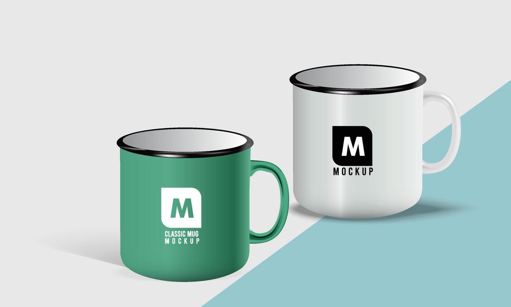 keramisch koffie kop mok mockup ontwerp met een achtergrond vector