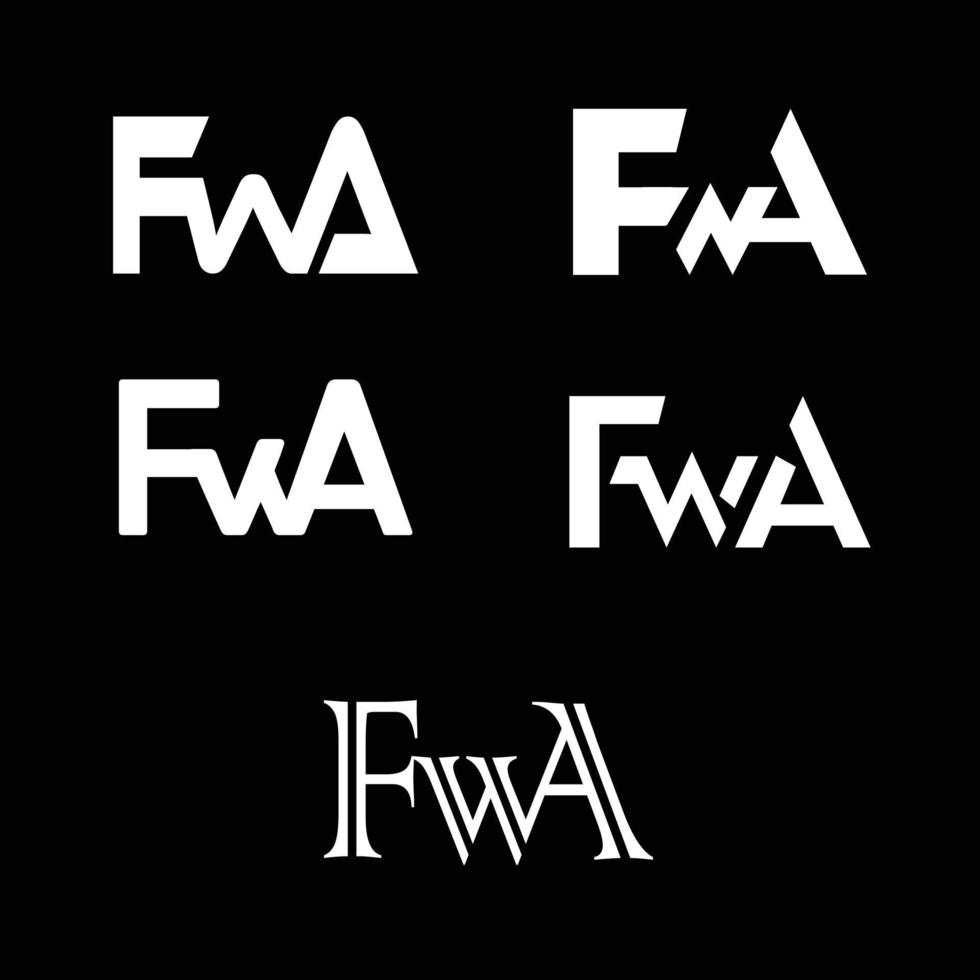 fwa icoon logo vector kunst grafiek