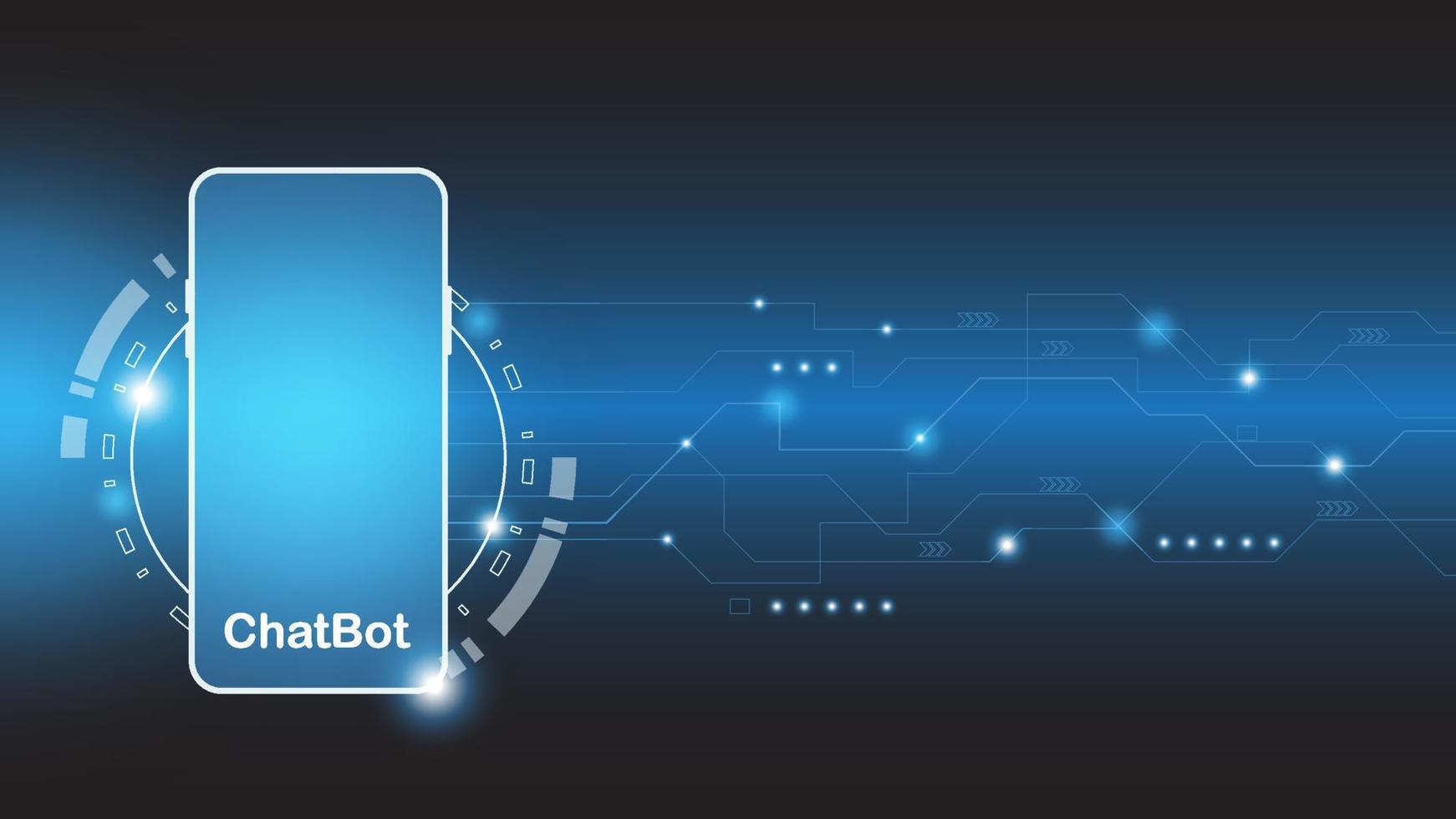 Chatbot ai kunstmatig intelligentie- technologie hi-tech concept. Chatbot toepassing slim bot, Open ai, lijn, technologie abstract, vector. ontwerp voor chatten, web banier, achtergrond, transformatie. vector