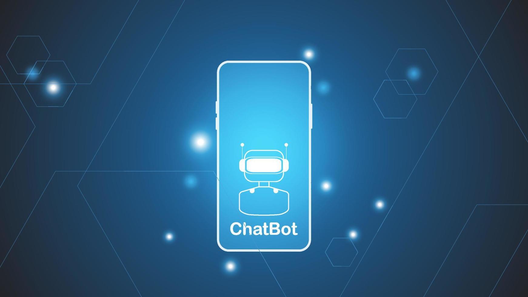 Chatbot ai kunstmatig intelligentie- technologie hi-tech concept. Chatbot toepassing slim bot, Open ai, lijn, technologie abstract, vector. ontwerp voor chatten, web banier, achtergrond, transformatie. vector