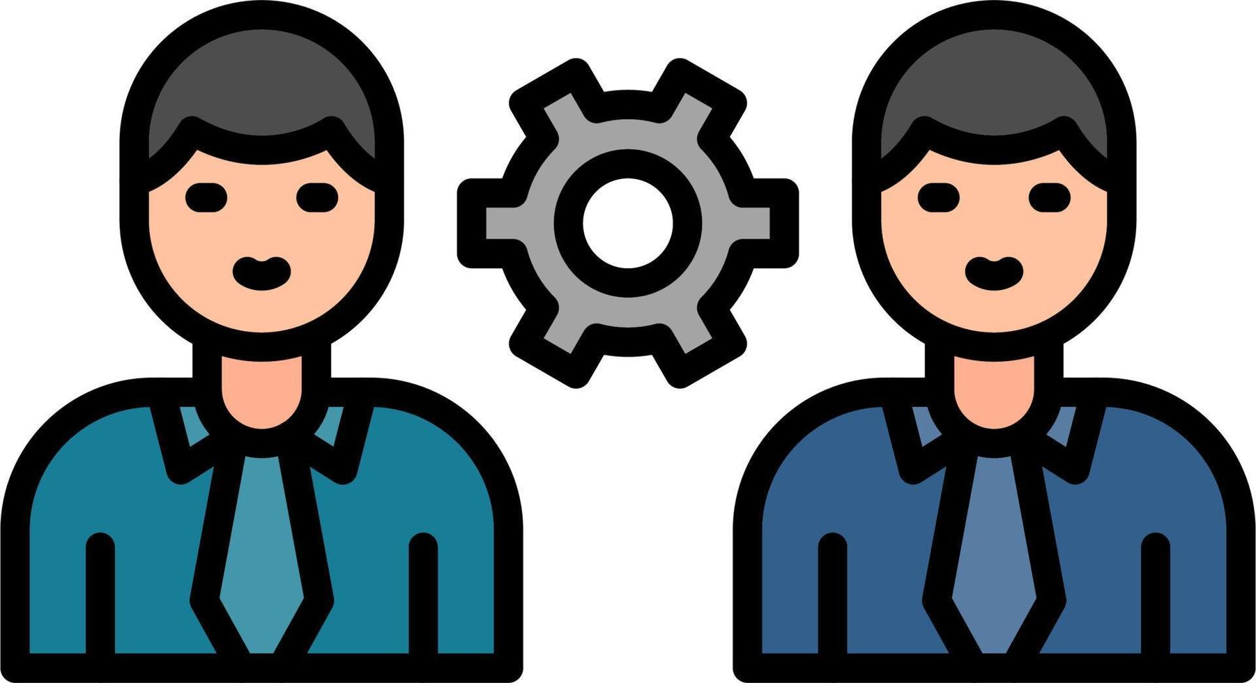 team management vector pictogram