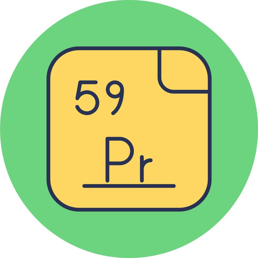 praseodymium vector icoon