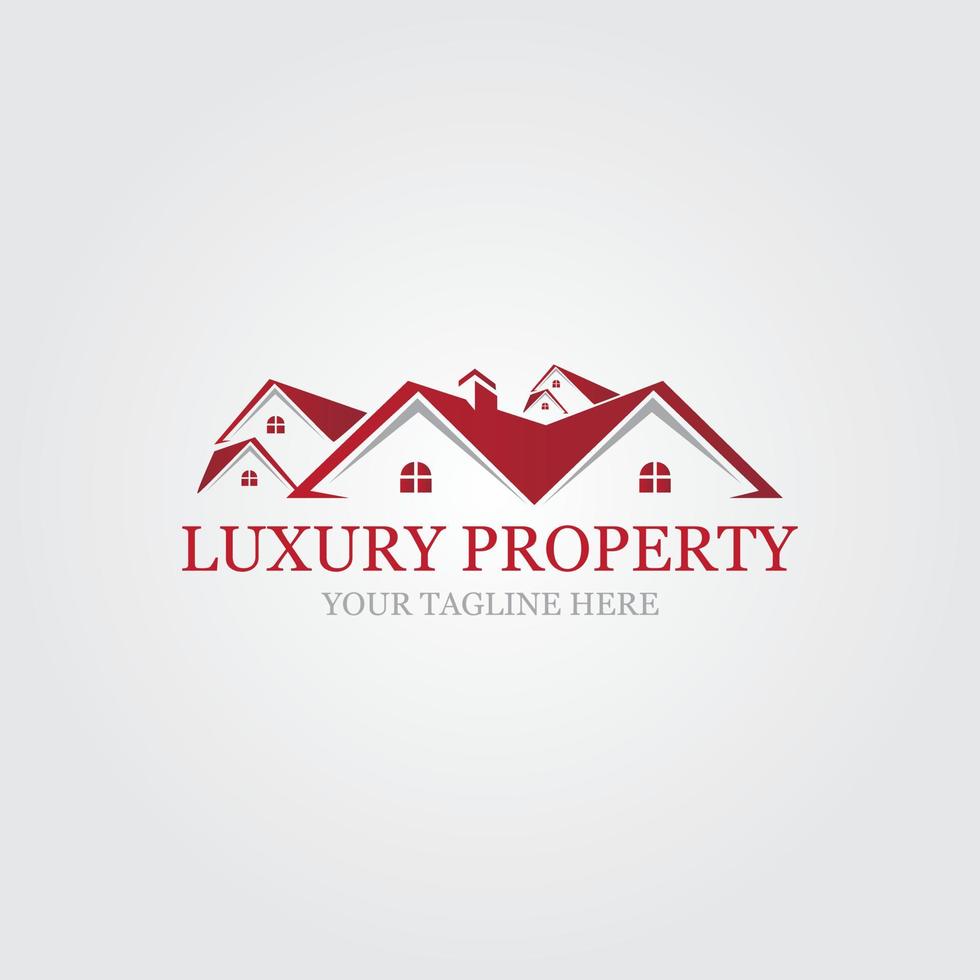 luxe eigendom, huis vector, residentieel, echt landgoed logo vector