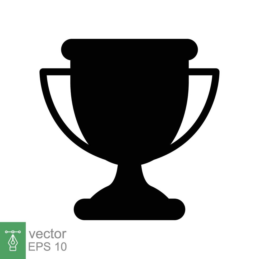 trofee glyph icoon. gemakkelijk solide stijl voor app en web ontwerp element. winnaar, prijs, beker, kampioen, wedstrijd, prijs, won concept. vector illustratie geïsoleerd Aan wit achtergrond. eps 10.