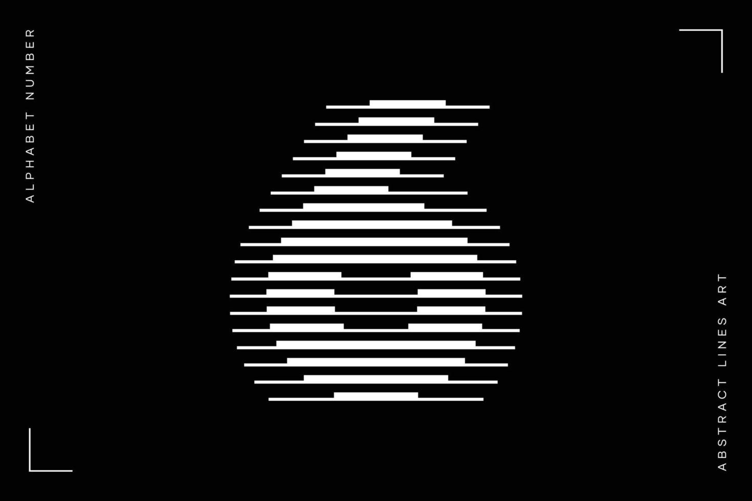 aantal zes logo lijnen abstract modern kunst vector
