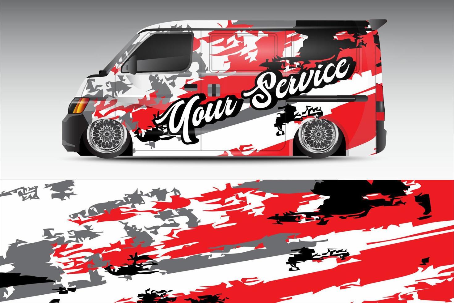 racing auto inpakken ontwerp voor voertuig vinyl stickers en grunge motief sticker kleurstelling vector