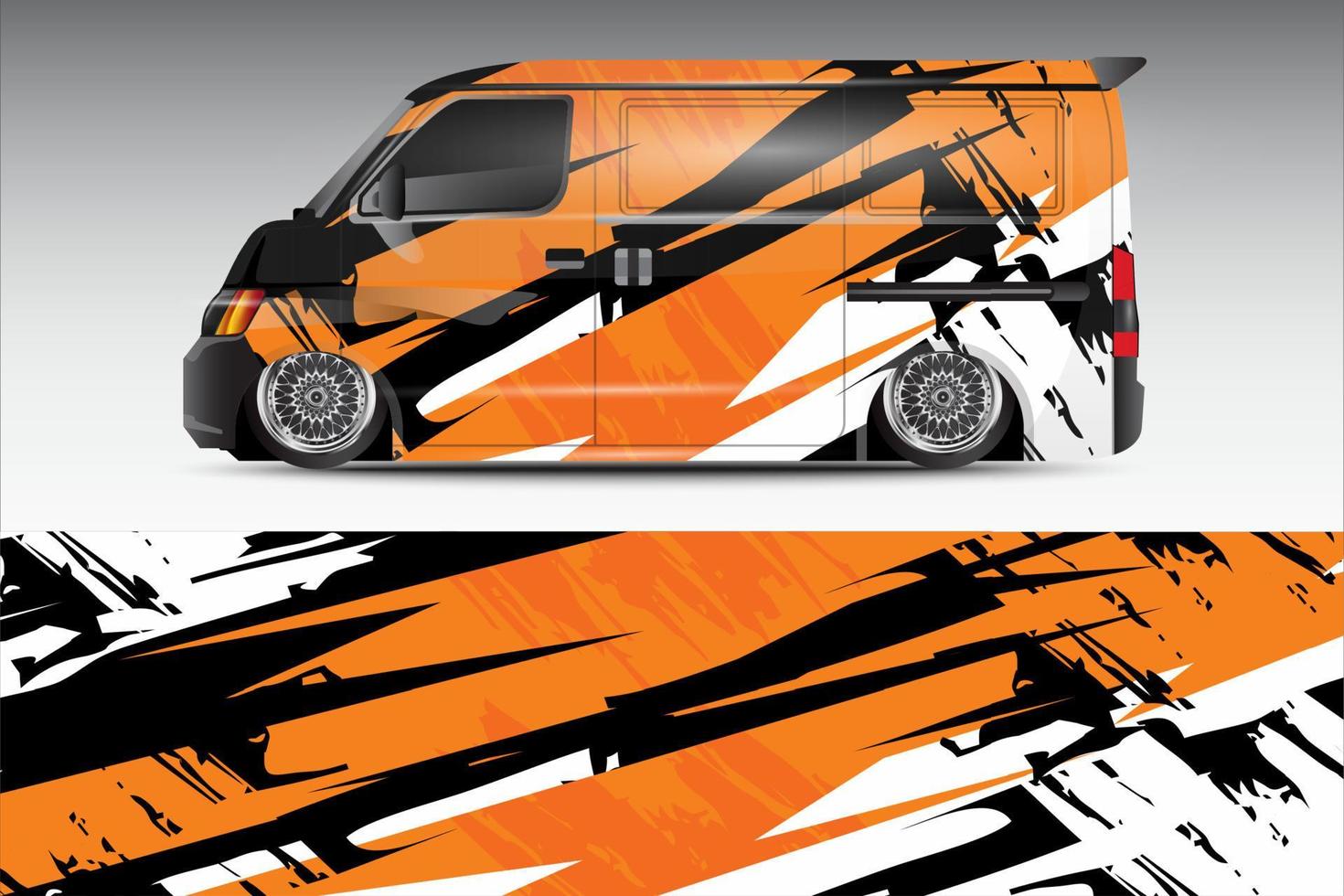 racing auto inpakken ontwerp voor voertuig vinyl stickers en automotive bedrijf sticker kleurstelling vector