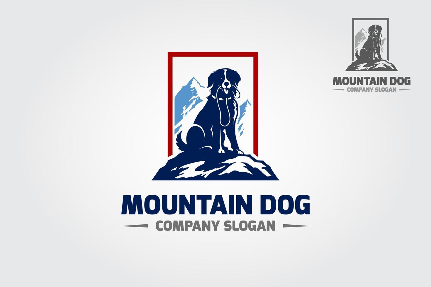 berg hond logo sjabloon professioneel, elegant en modern. deze logo gebruikt voor ieder huisdieren verwant ondernemingen, huisdieren winkel, huisdieren opleiding centrum. vector