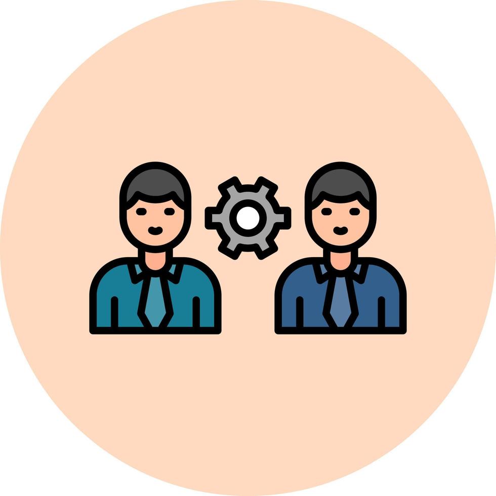 team management vector pictogram