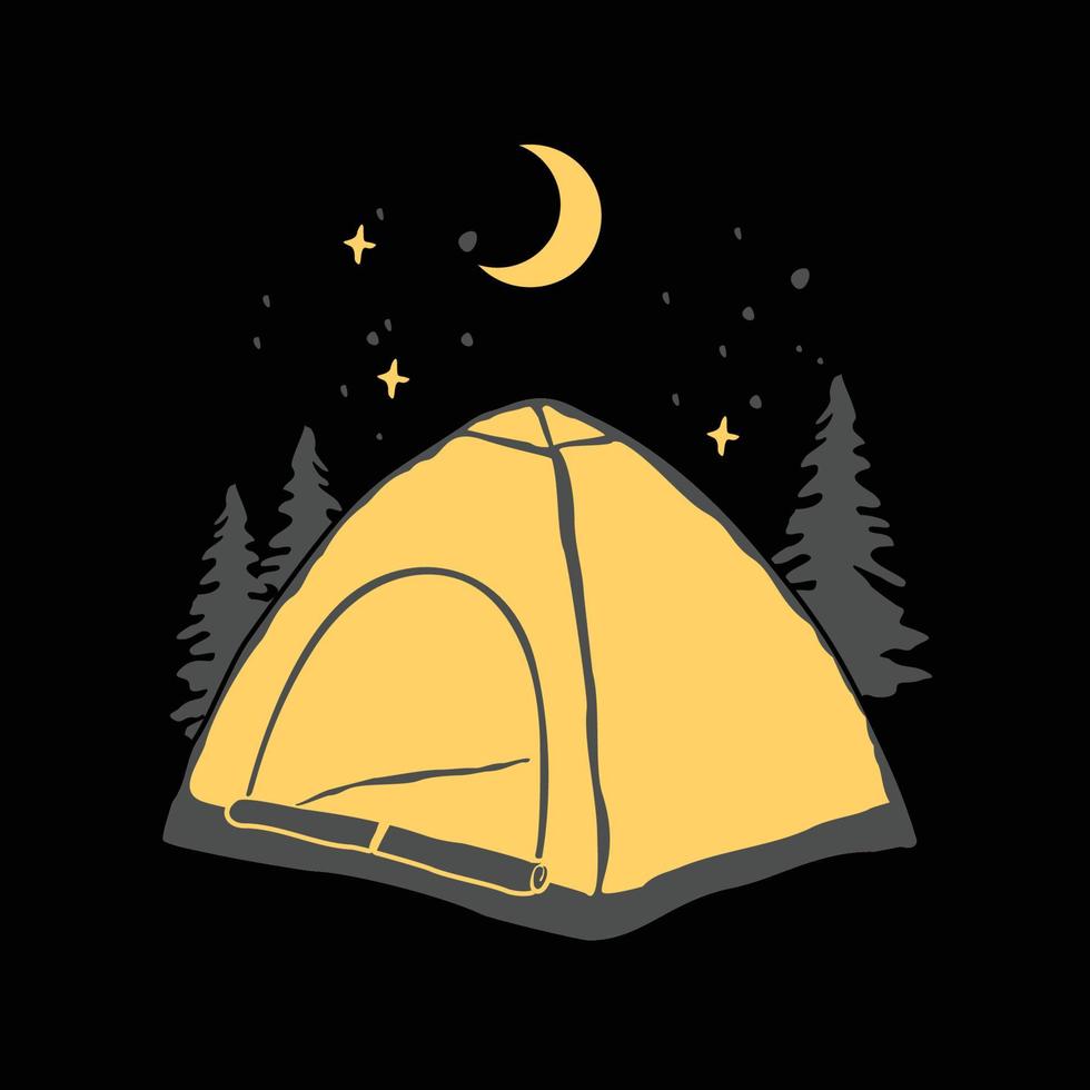 camping avontuur berg natuur vector