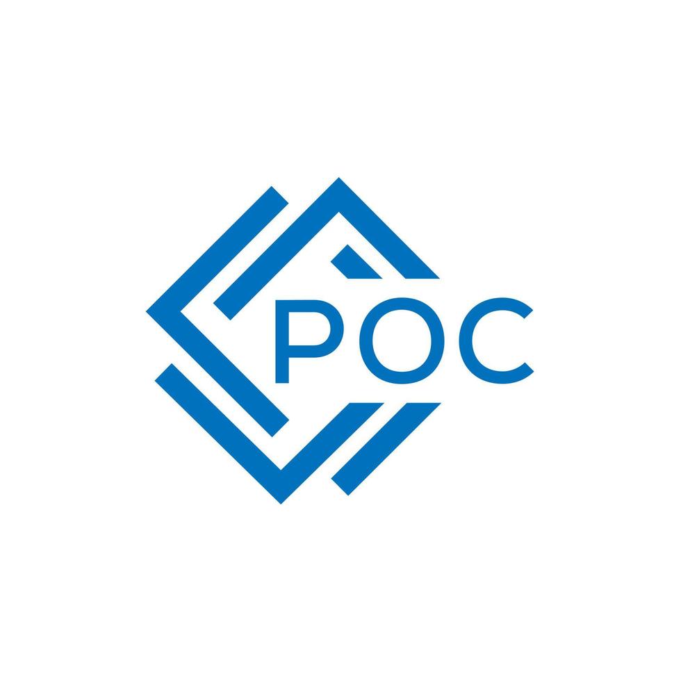 poc brief logo ontwerp Aan wit achtergrond. poc creatief cirkel brief logo concept. poc brief ontwerp. vector