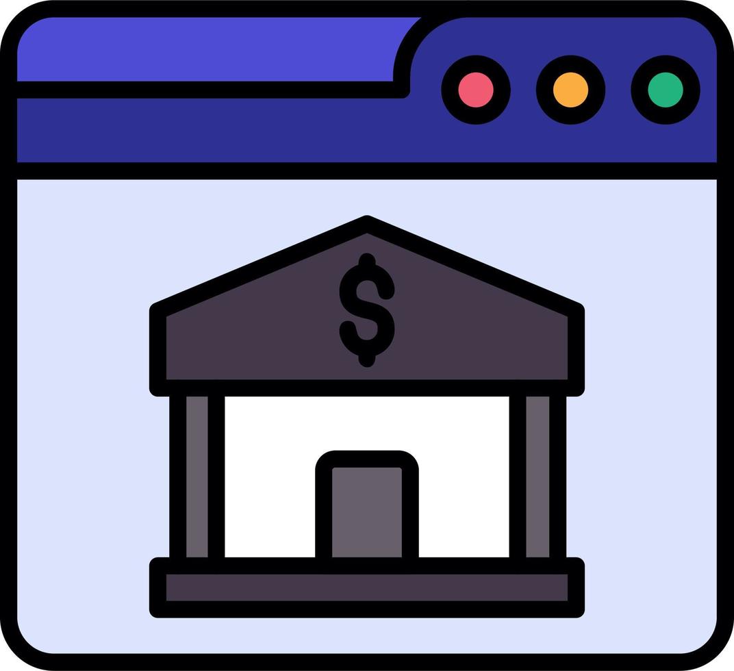 web online bank vector icoon