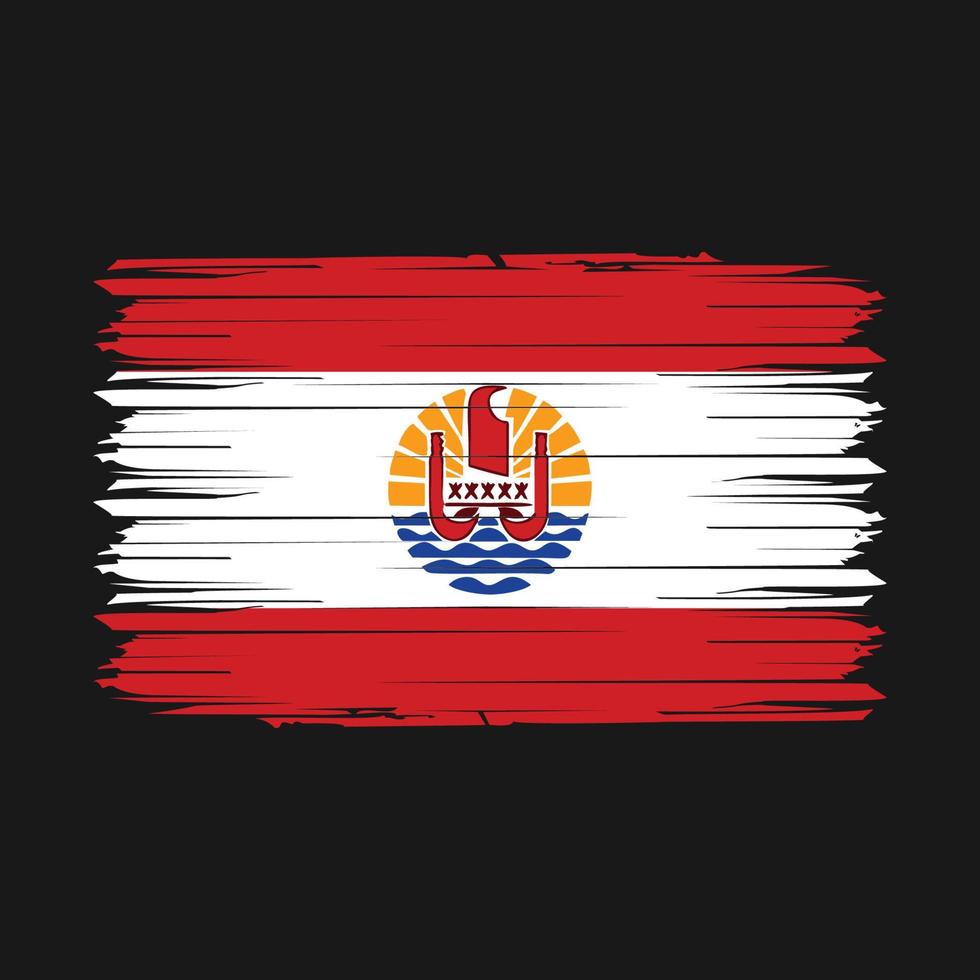 Frans Polynesië vlag borstel vector illustratie