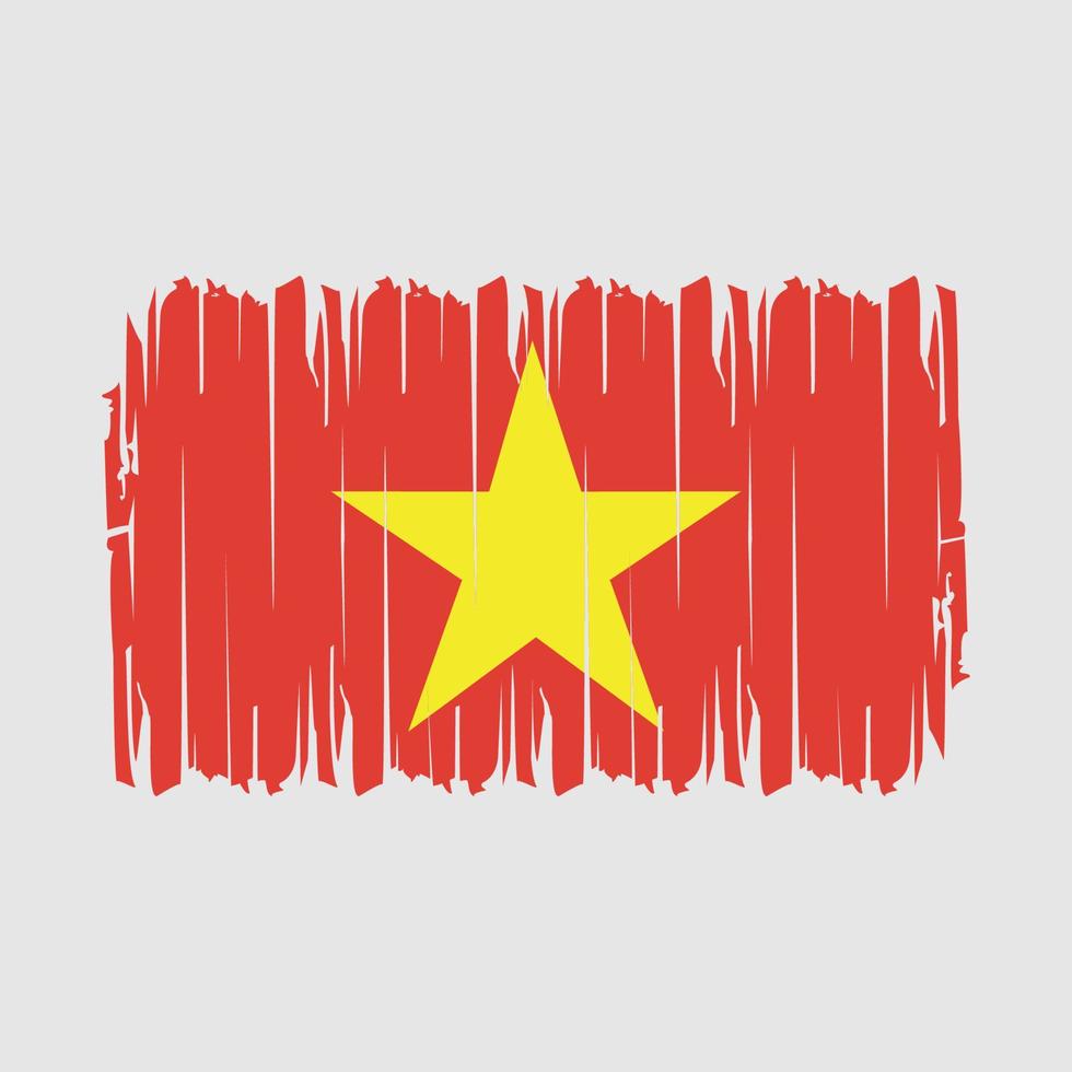 Vietnam vlag borstel vector