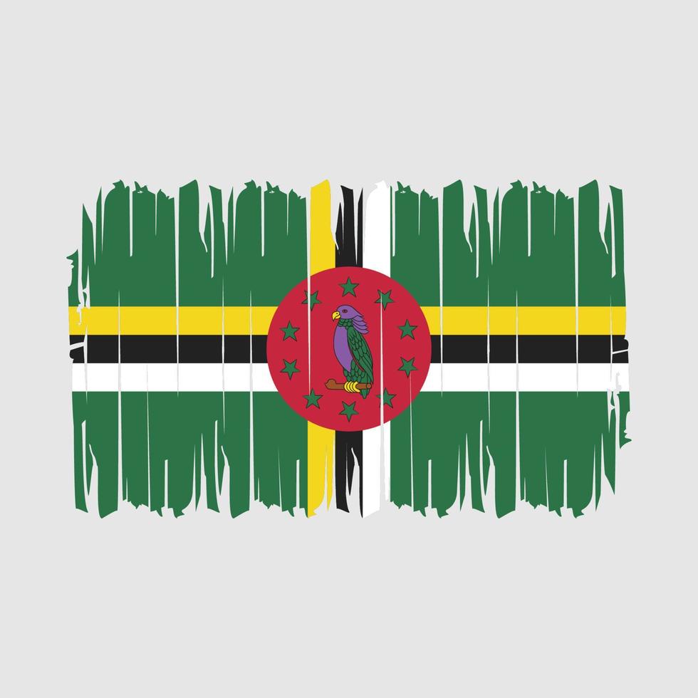 dominica vlag borstel vector