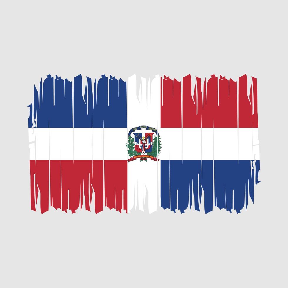 dominicaans republiek vlag borstel vector