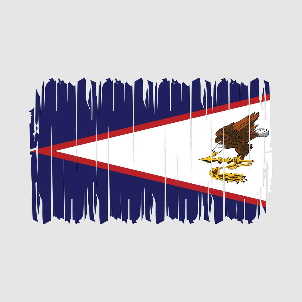 Amerikaans Samoa vlag borstel vector