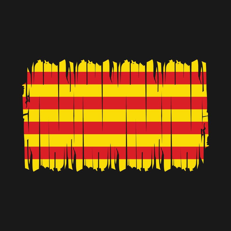 Catalonië vlag borstel vector