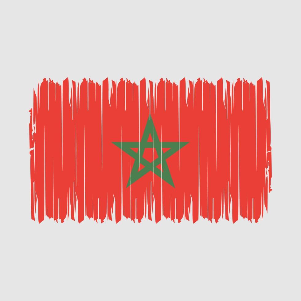Marokko vlag borstel vector illustratie