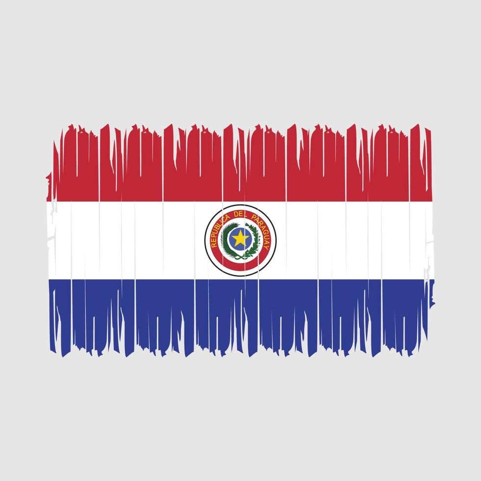 Paraguay vlag borstel vector illustratie