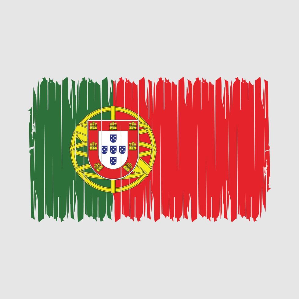 Portugal vlag borstel vector illustratie