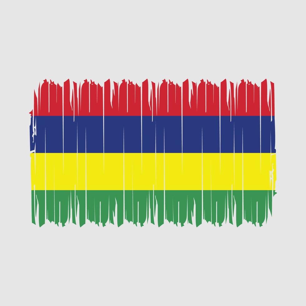 Mauritius vlag borstel vector illustratie