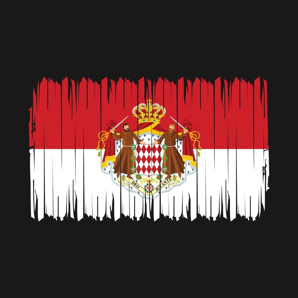 Monaco vlag borstel vector illustratie