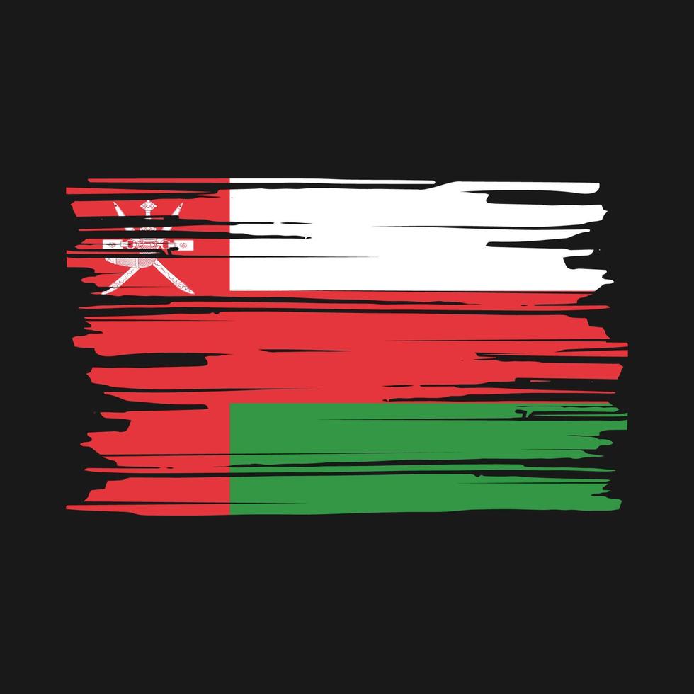 oman vlagborstel vector