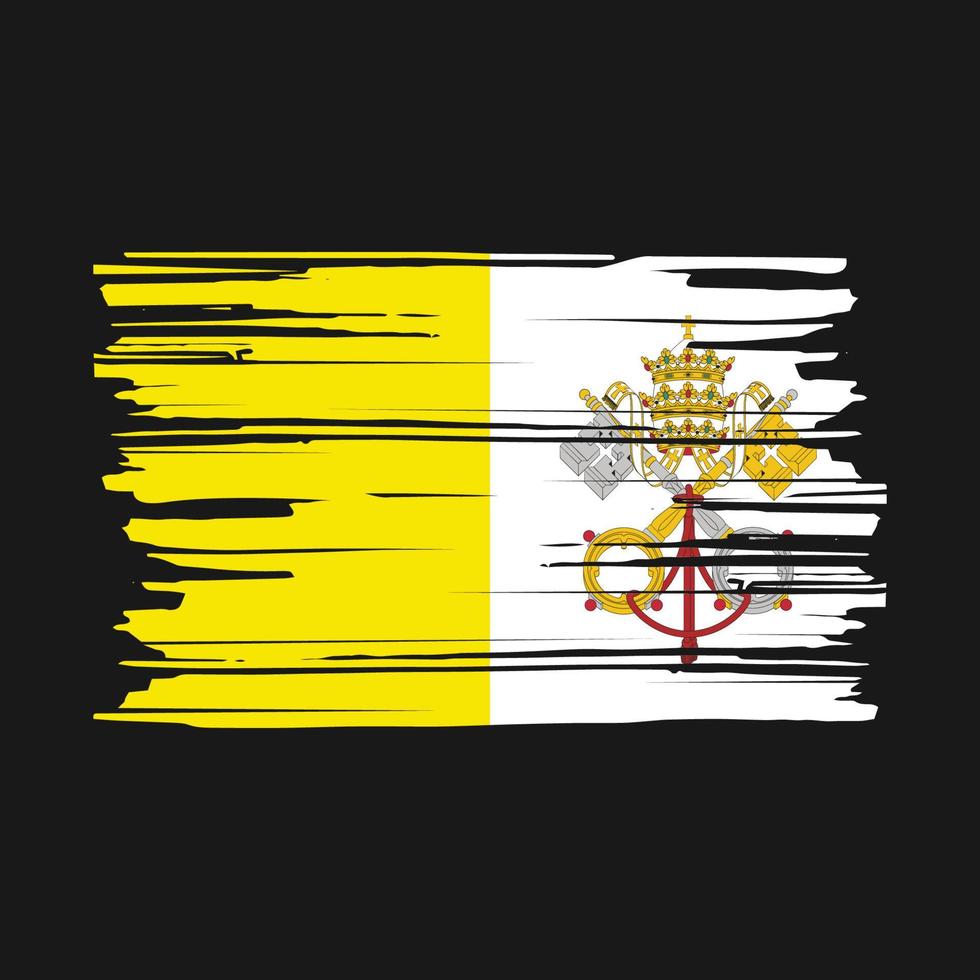 vaticaan vlag borstel vector