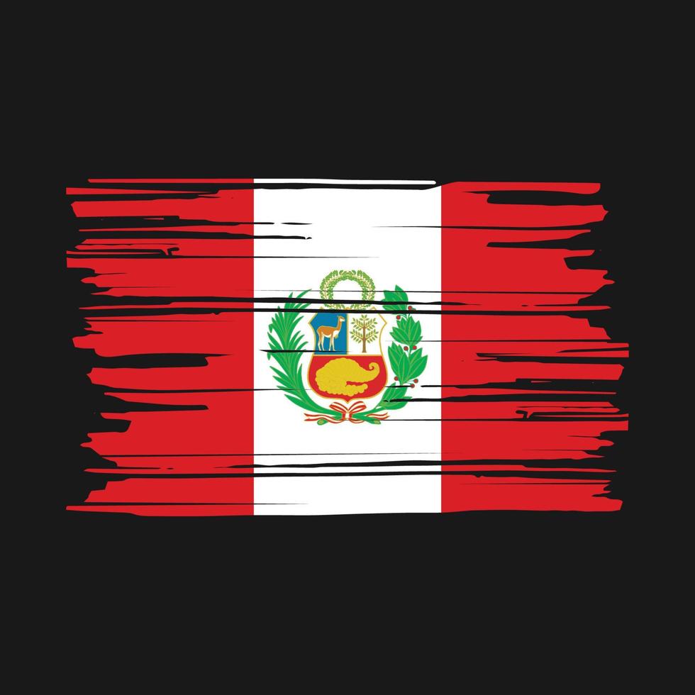 Peru vlag borstel vector