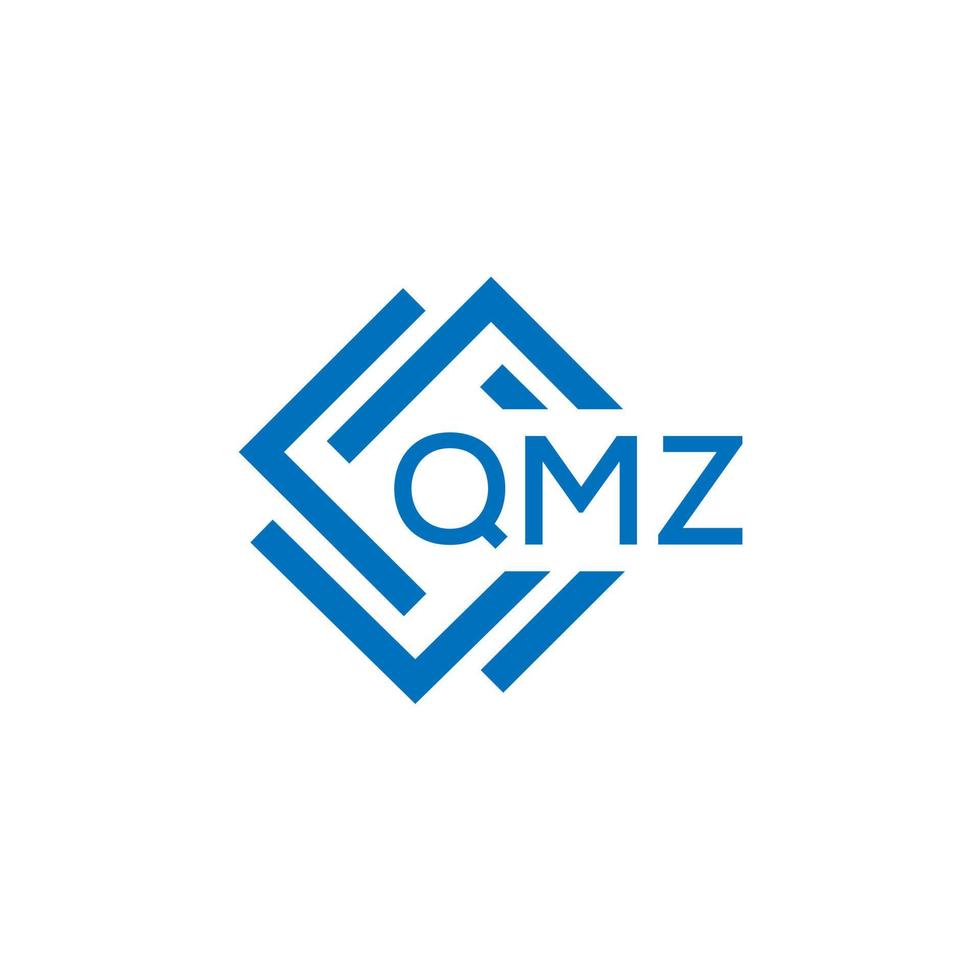 qmz brief logo ontwerp Aan wit achtergrond. qmz creatief cirkel brief logo concept. qmz brief ontwerp. vector