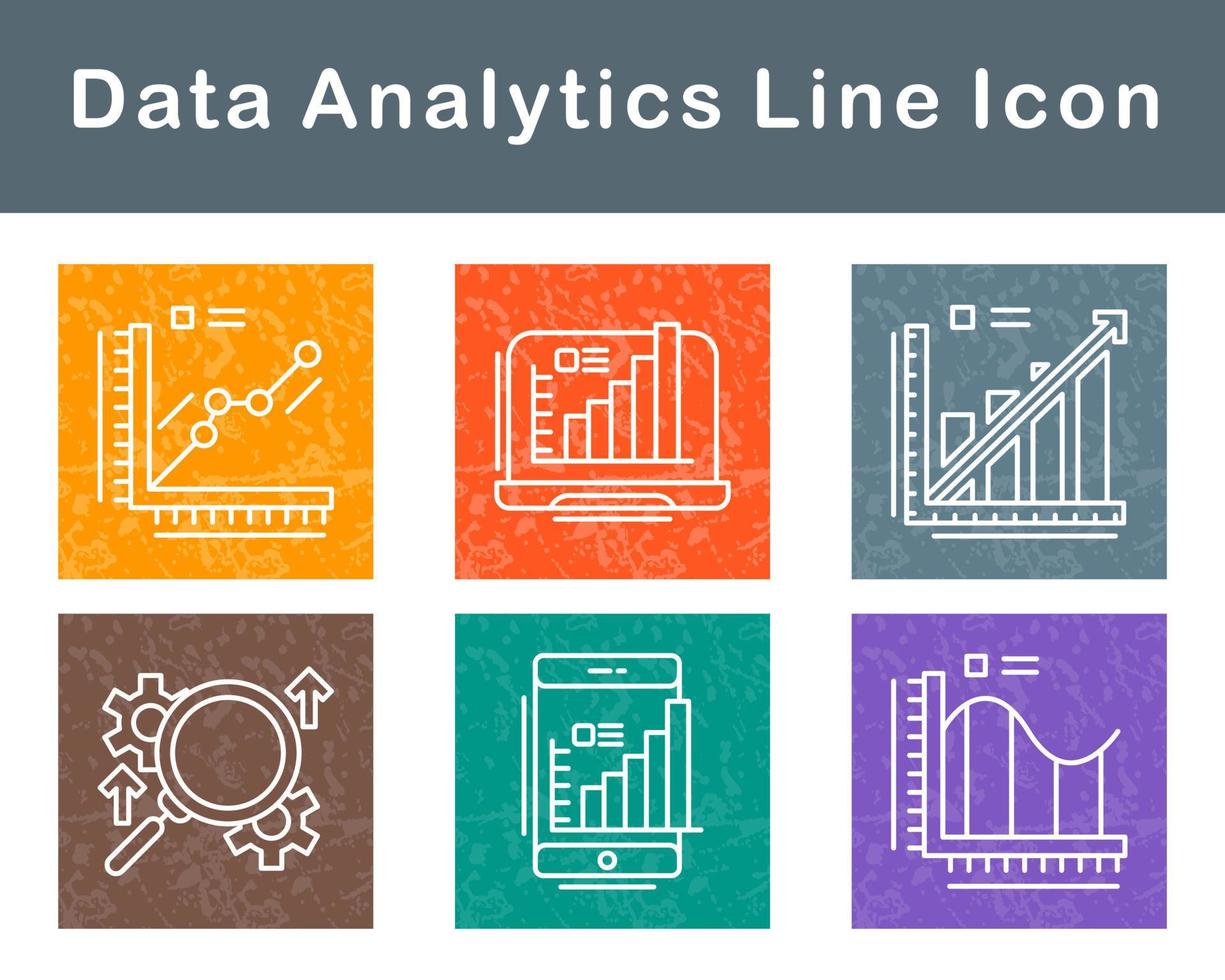 gegevens analytics vector icoon reeks