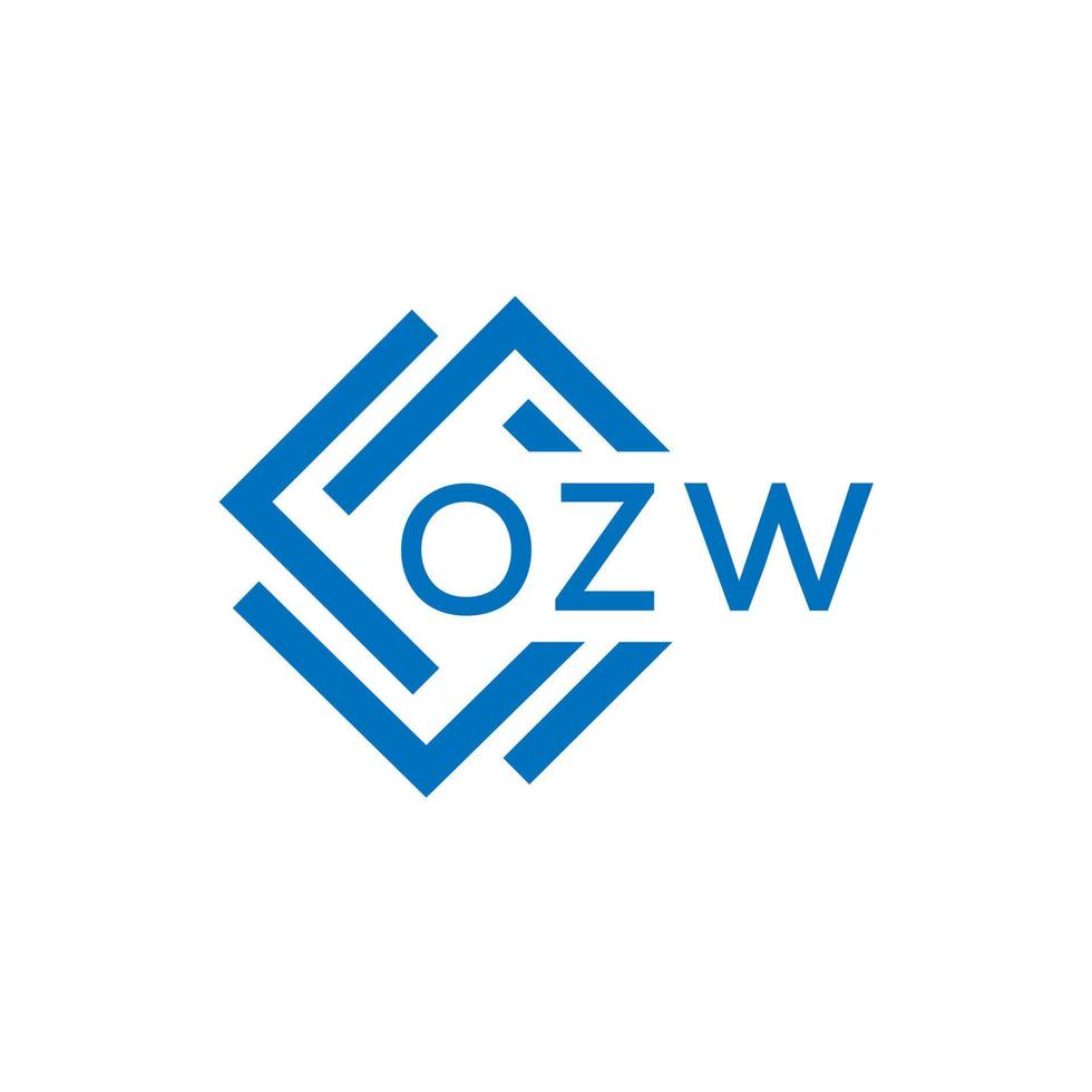 ozw brief logo ontwerp Aan wit achtergrond. ozw creatief cirkel brief logo concept. ozw brief ontwerp. vector
