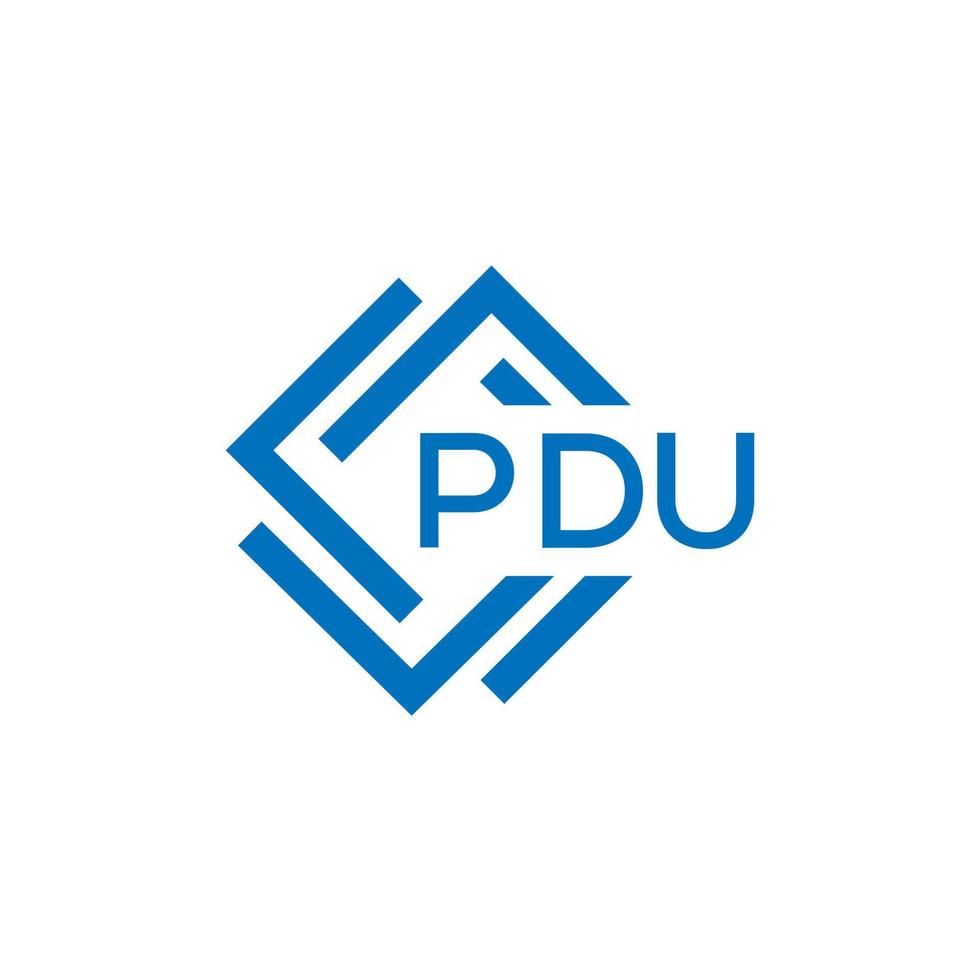 pdu brief logo ontwerp Aan wit achtergrond. pdu creatief cirkel brief logo concept. pdu brief ontwerp. vector
