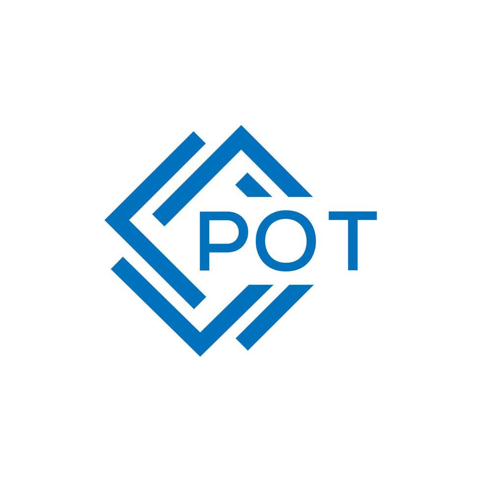 pot brief logo ontwerp Aan wit achtergrond. pot creatief cirkel brief logo concept. pot brief ontwerp. vector