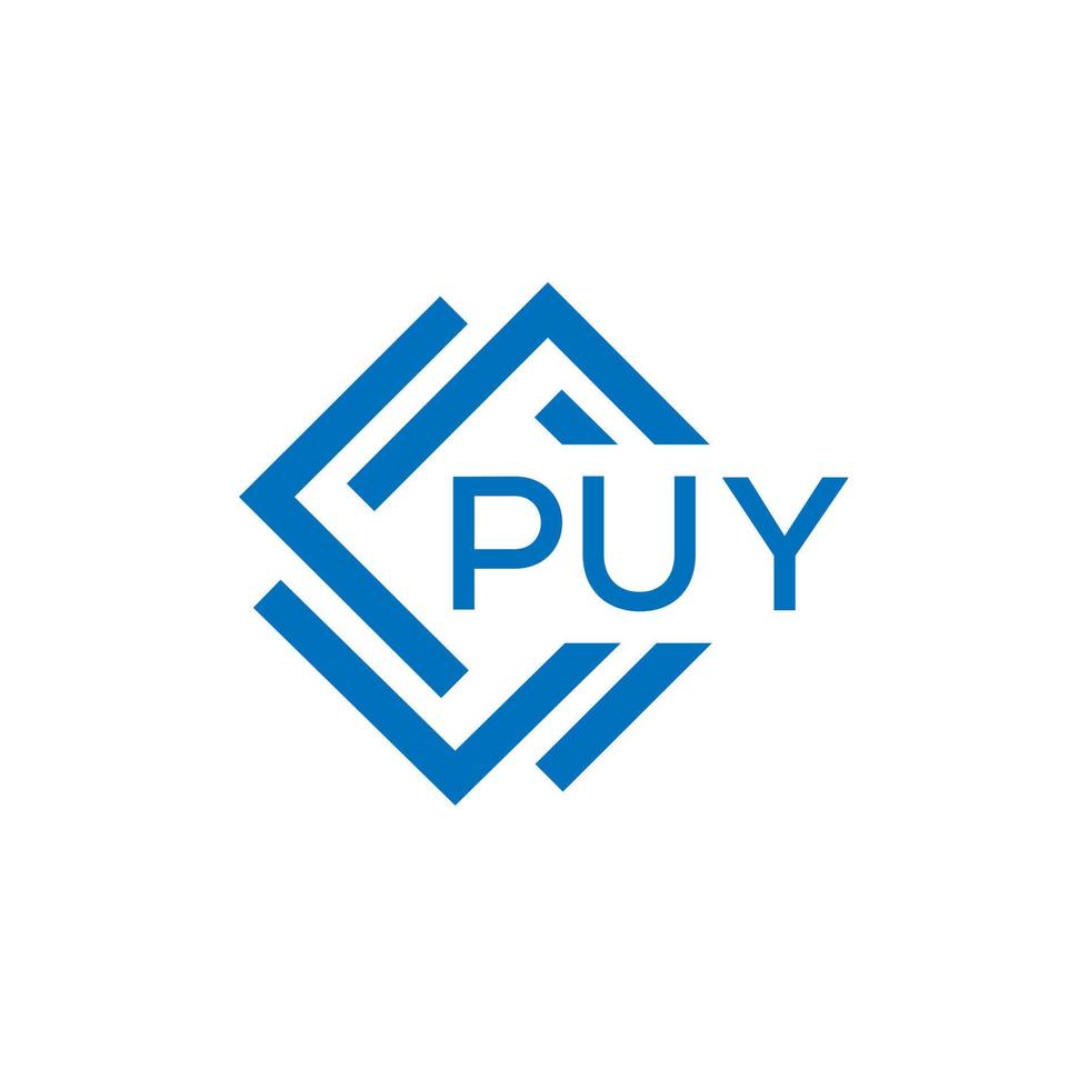 puy brief logo ontwerp Aan wit achtergrond. puy creatief cirkel brief logo concept. puy brief ontwerp. vector