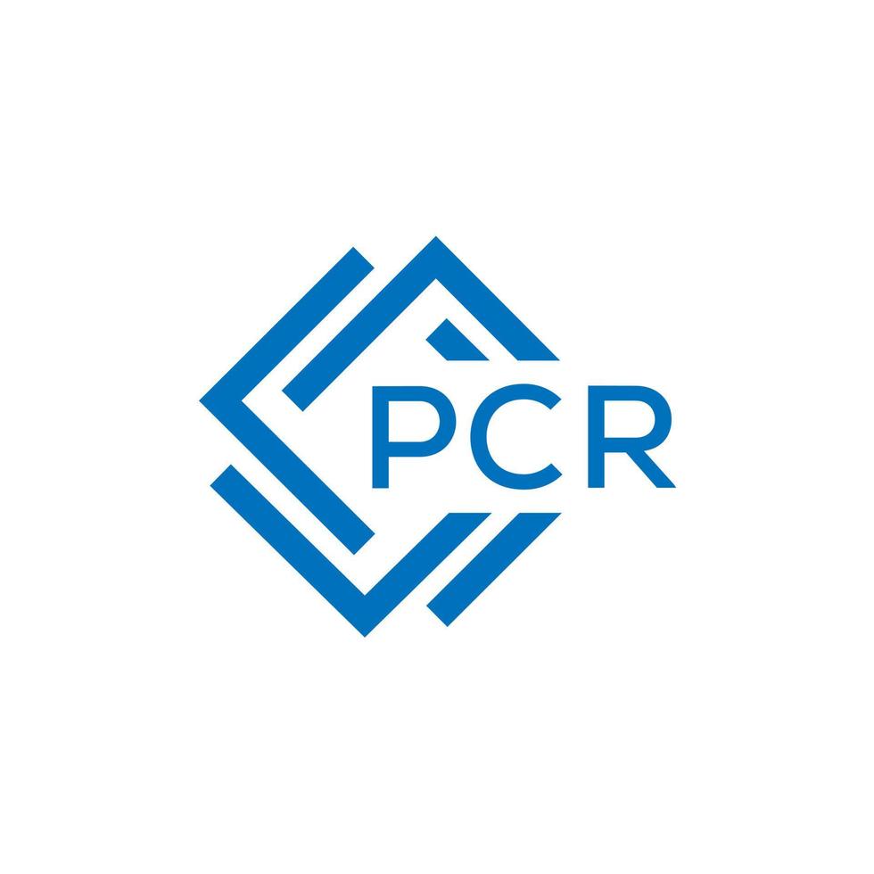 pcr creatief cirkel brief logo concept. pcr brief ontwerp. vector