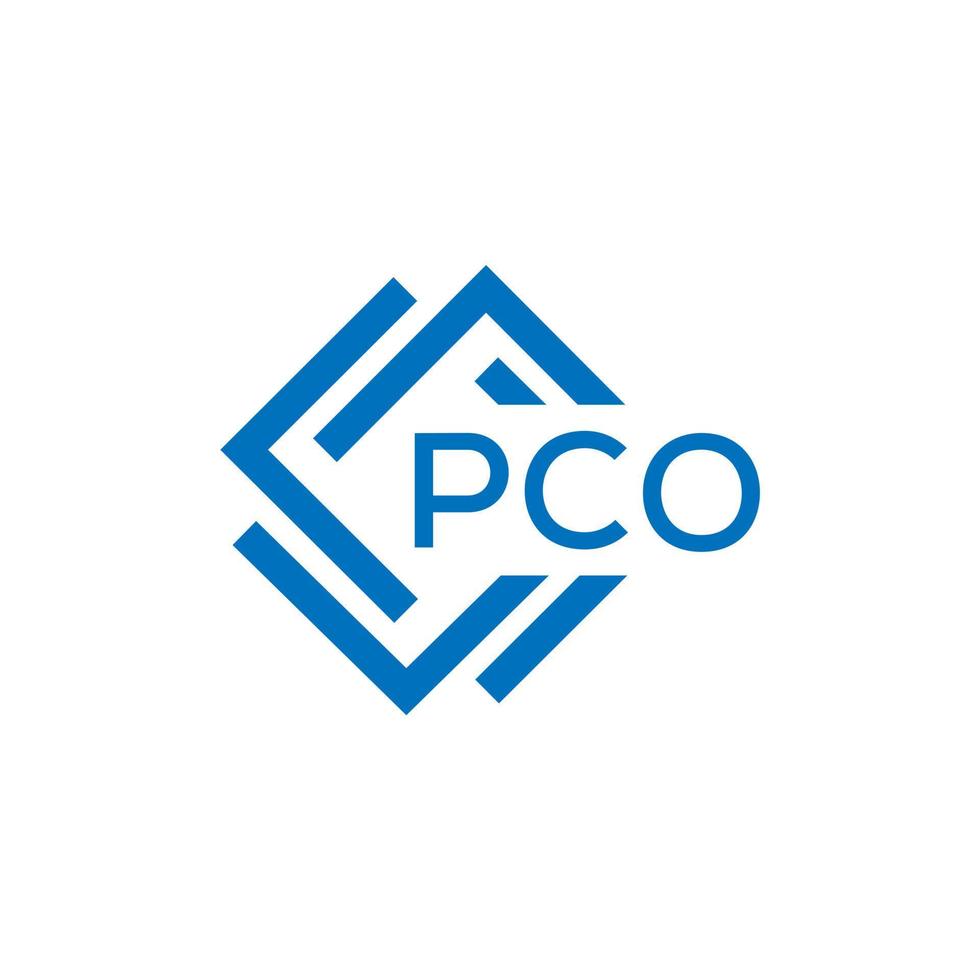 pco brief logo ontwerp Aan wit achtergrond. pco creatief cirkel brief logo concept. pco brief ontwerp. vector