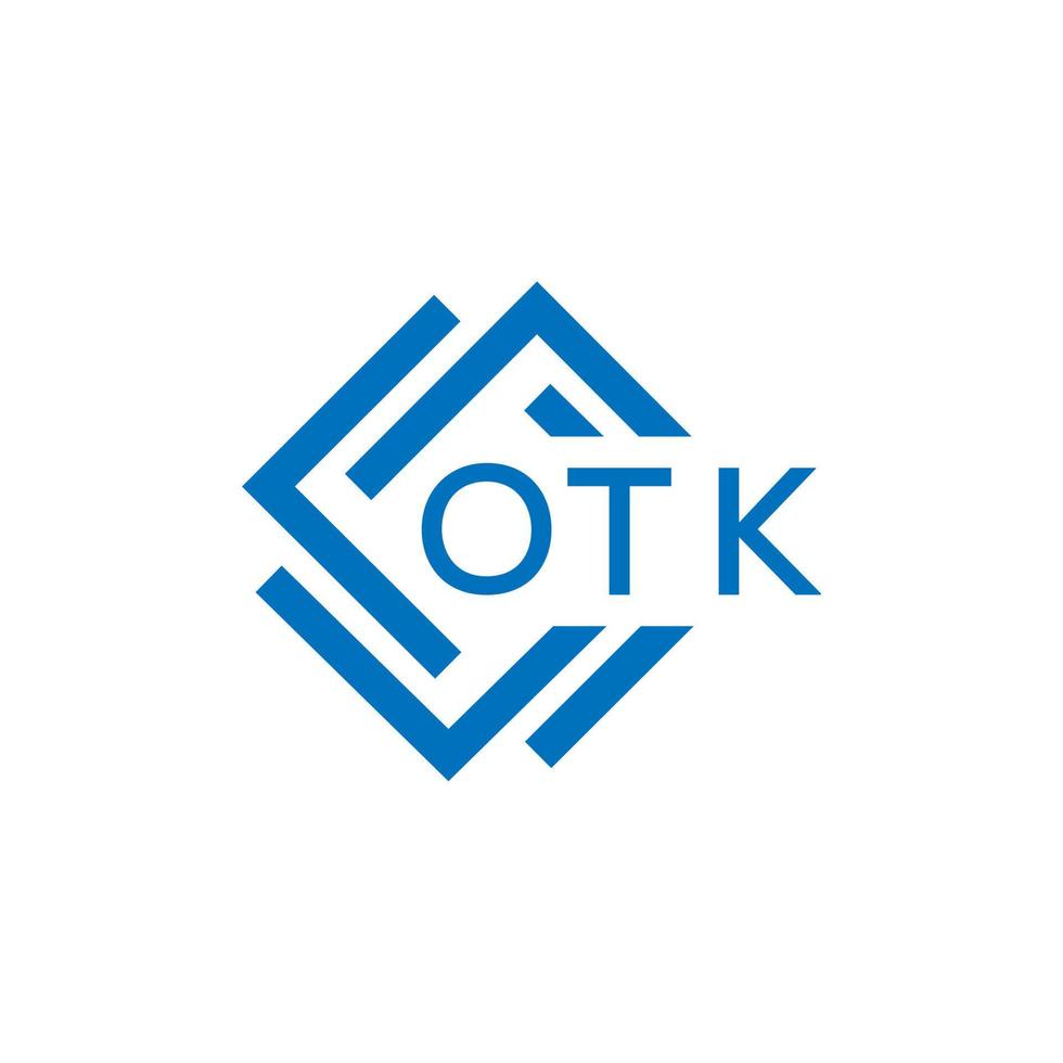 otk brief logo ontwerp Aan wit achtergrond. otk creatief cirkel brief logo concept. otk brief ontwerp. vector