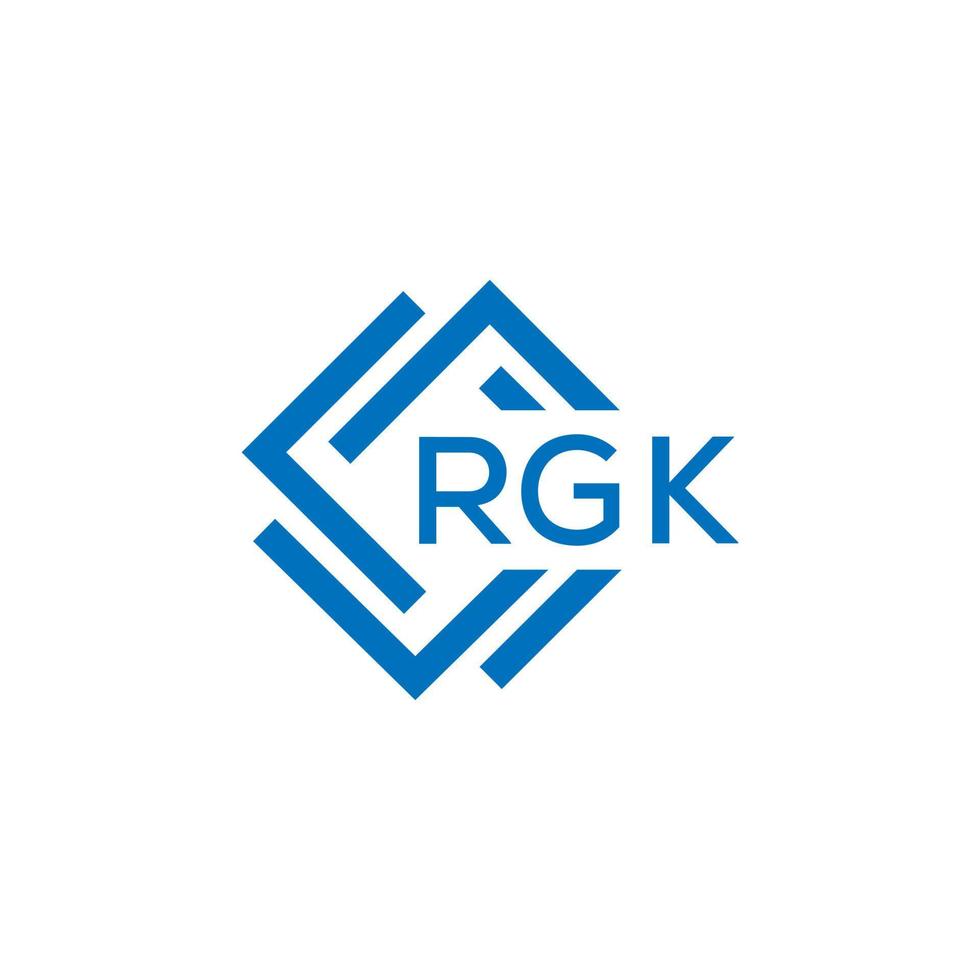 rgk creatief cirkel brief logo concept. rgk brief ontwerp.rgk brief logo ontwerp Aan wit achtergrond. rgk creatief cirkel brief logo concept. rgk brief ontwerp. vector