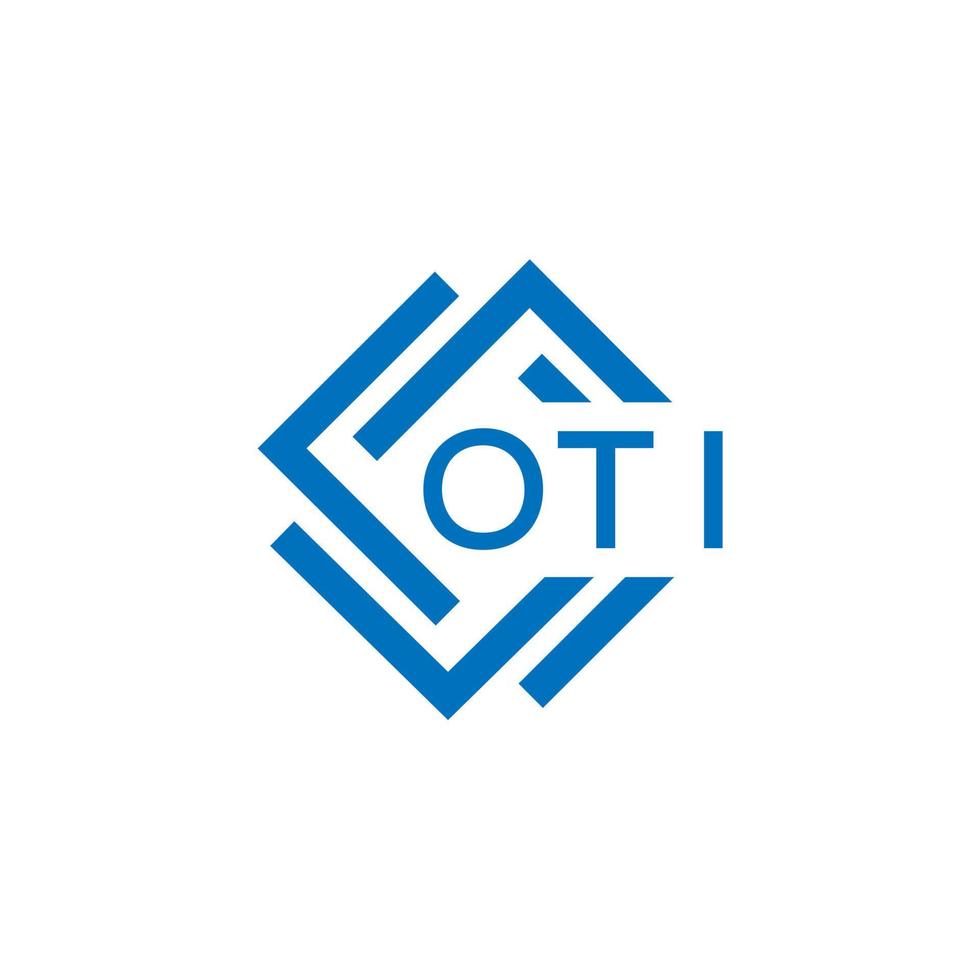 oti brief logo ontwerp Aan wit achtergrond. oti creatief cirkel brief logo concept. oti brief ontwerp. vector