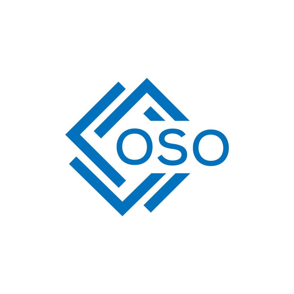 oso brief logo ontwerp Aan wit achtergrond. oso creatief cirkel brief logo concept. oso brief ontwerp. vector