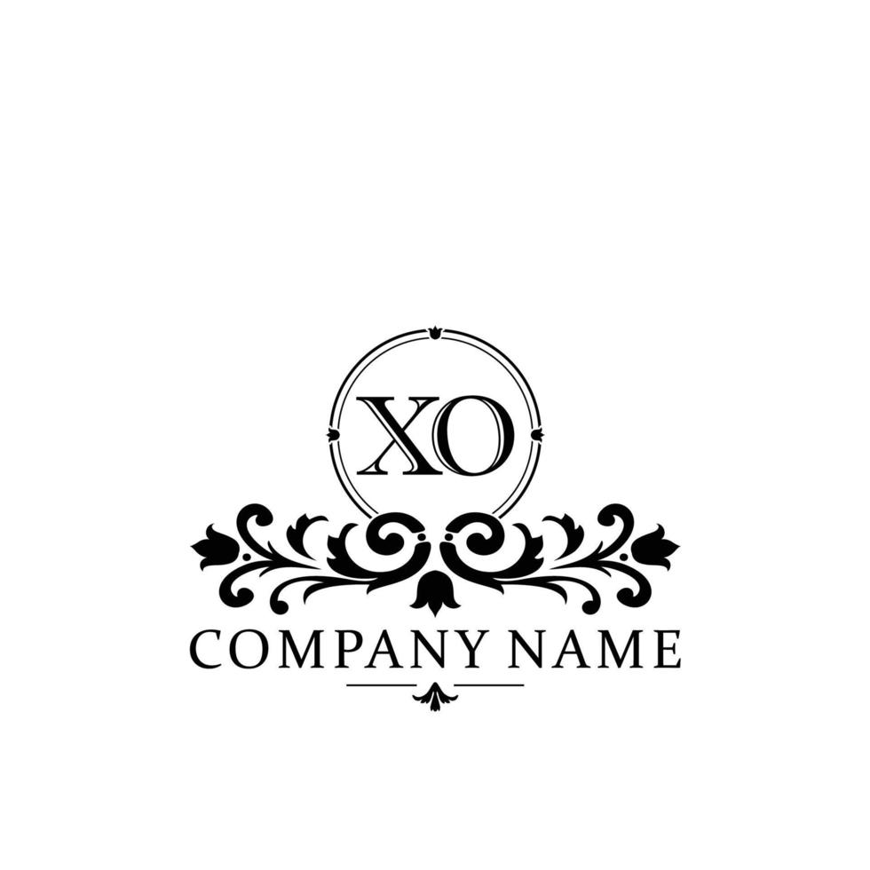 brief xo bloemen logo ontwerp. logo voor Dames schoonheid salon massage kunstmatig of spa merk vector